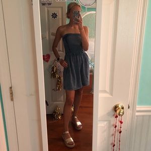 NWT Abercrombie and Fitch Strapless Denim Dress